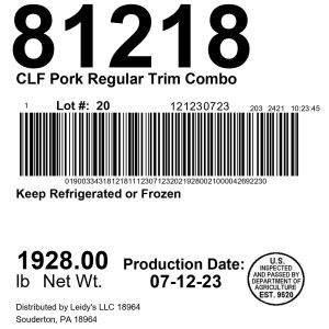CLF Pork Regular Trim Combo