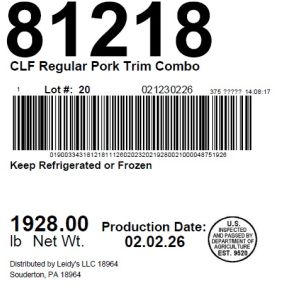 CLF Regular Pork Trim Combo