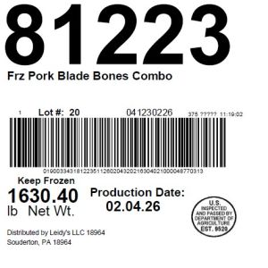 Frz Pork Blade Bones Combo