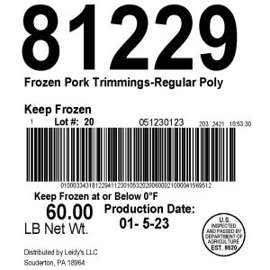 Frozen Pork Trimmings-Regular Poly