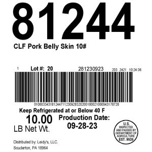 CLF Pork Belly Skin 10# FRZ