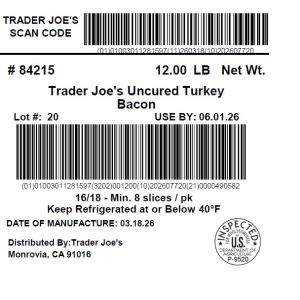 Trader Joe's Uncured Turkey Bacon