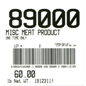 Misc Meat Product One Time Only