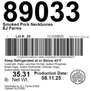 Smoked Pork Neckbones EJ Farms
