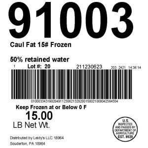 Caul Fat 15# Frozen