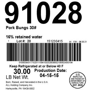 Pork Bungs 30#