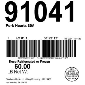 Pork Hearts 60#