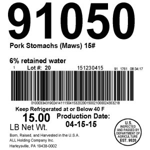 Pork Stomachs (Maws) 15#