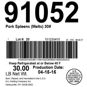 Pork Spleens (Melts) 30#