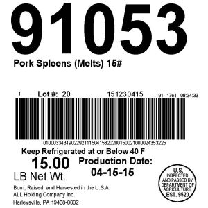 Pork Spleens (Melts) 15#