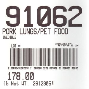 Pork Lungs/Pet Food Inedible