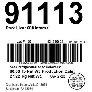 Pork Liver 60# Internal