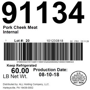 Pork Cheek Meat Internal