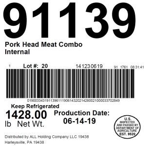 Pork Head Meat Combo Internal