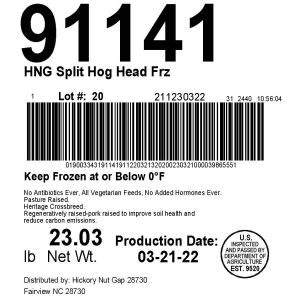 HNG Split Hog Head Frz