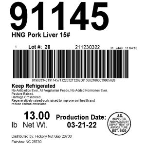 HNG Pork Liver 15#