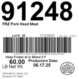 FRZ Pork Head Meat