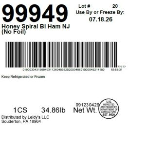 Honey Spiral Bone in Ham NJ (No Foil)
