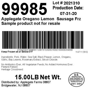 NT Italian Sausage with Wine Retail Pkg