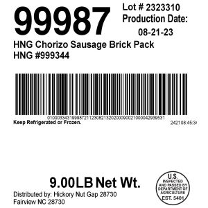 HNG Chorizo Sausage Brick Pack HNG #999344